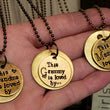 Load image into Gallery viewer, This MAMA (or Gigi or Grandma or...) is loved by... Brass Custom Metal Stamped Necklace