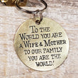 Load image into Gallery viewer, To the World You Are a Wife & Mother - Hand Stamped Brass