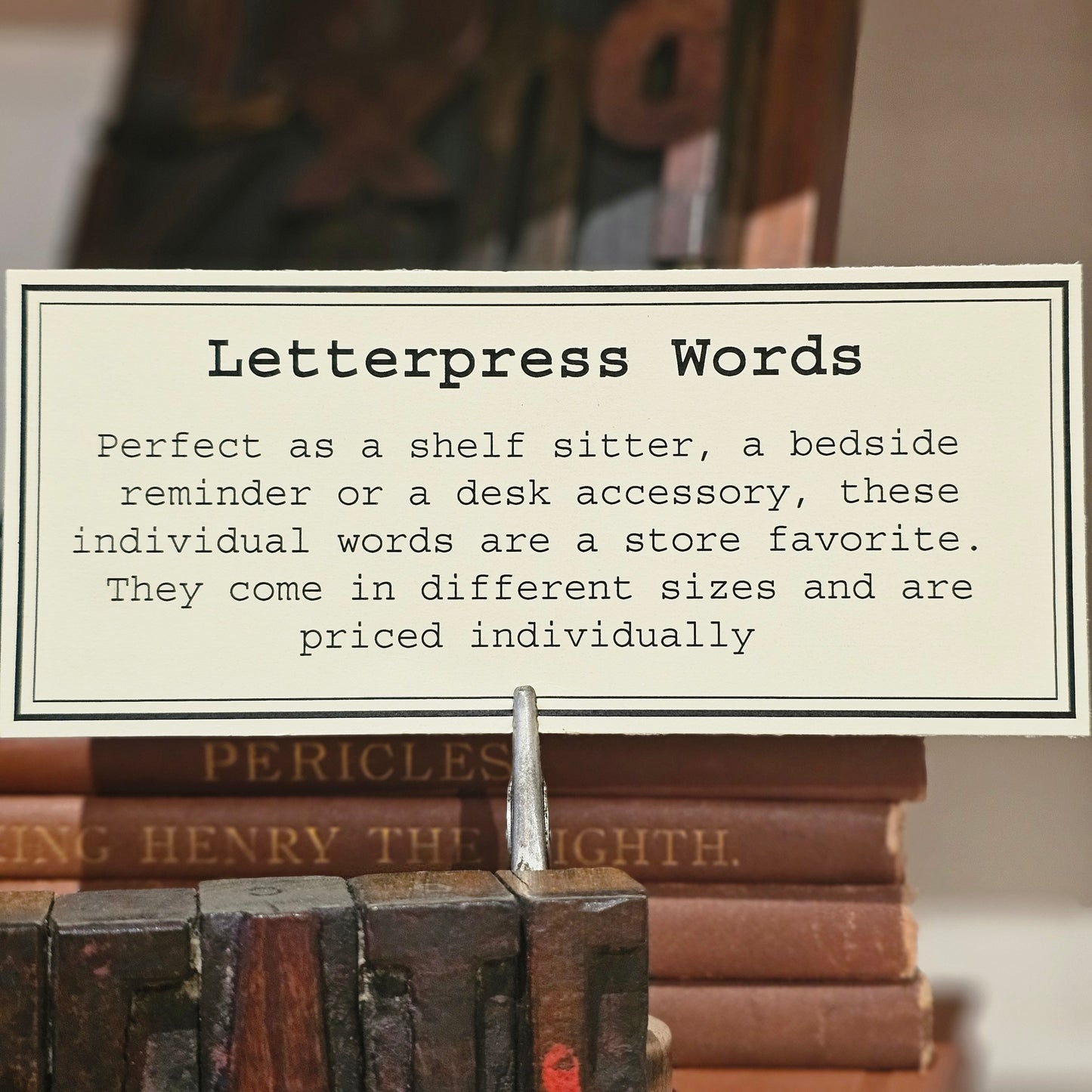 Create Letterpress on Reglet 4"x2.5"