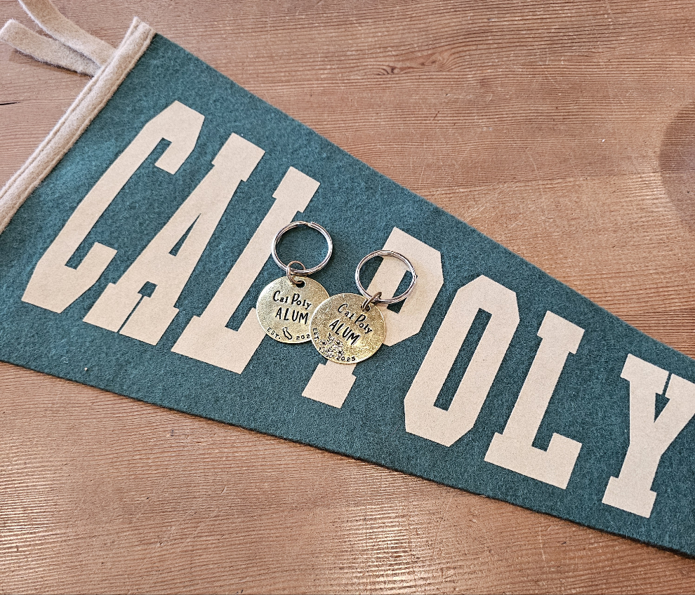 Cal Poly ALUM - Hand Stamped Brass