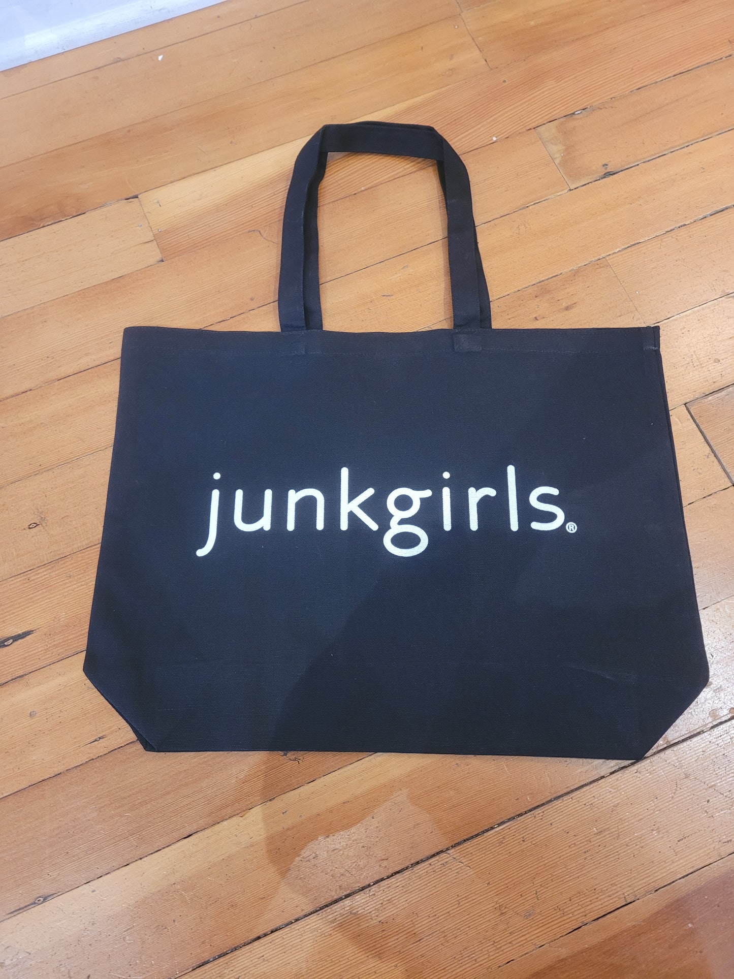 Junk Girls Black Canvas Tote