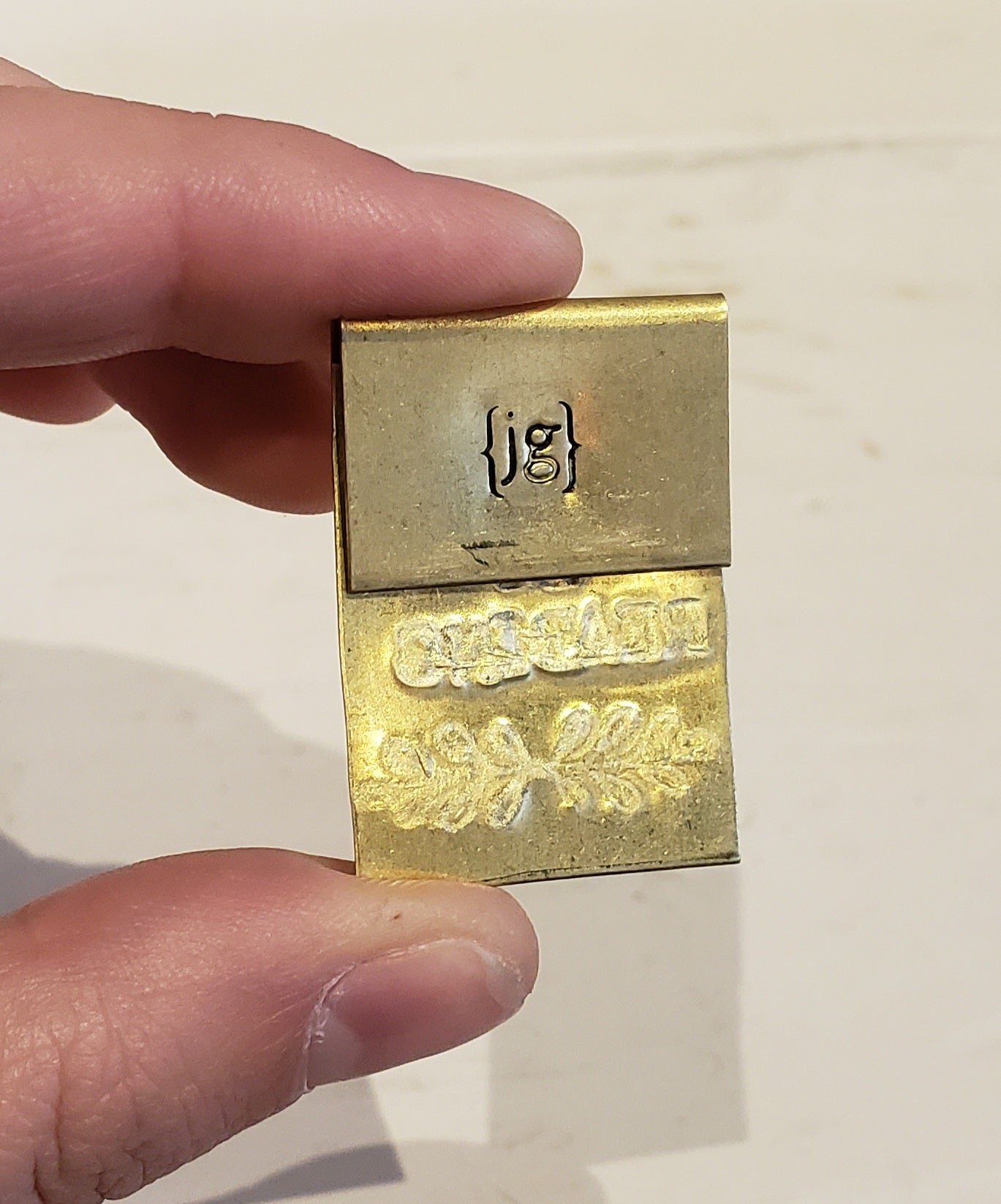 I'D RATHER BE READING - Hand Stamped Brass Bookmark