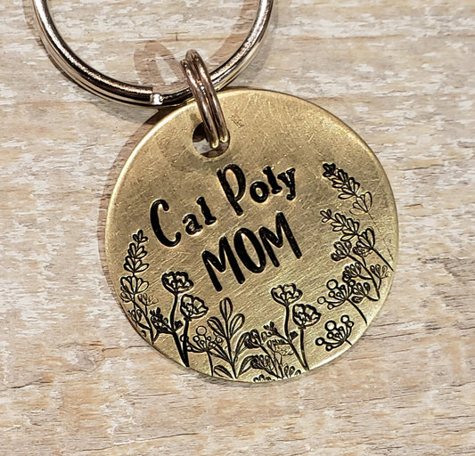 Cal Poly Mom - Hand Stamped Brass