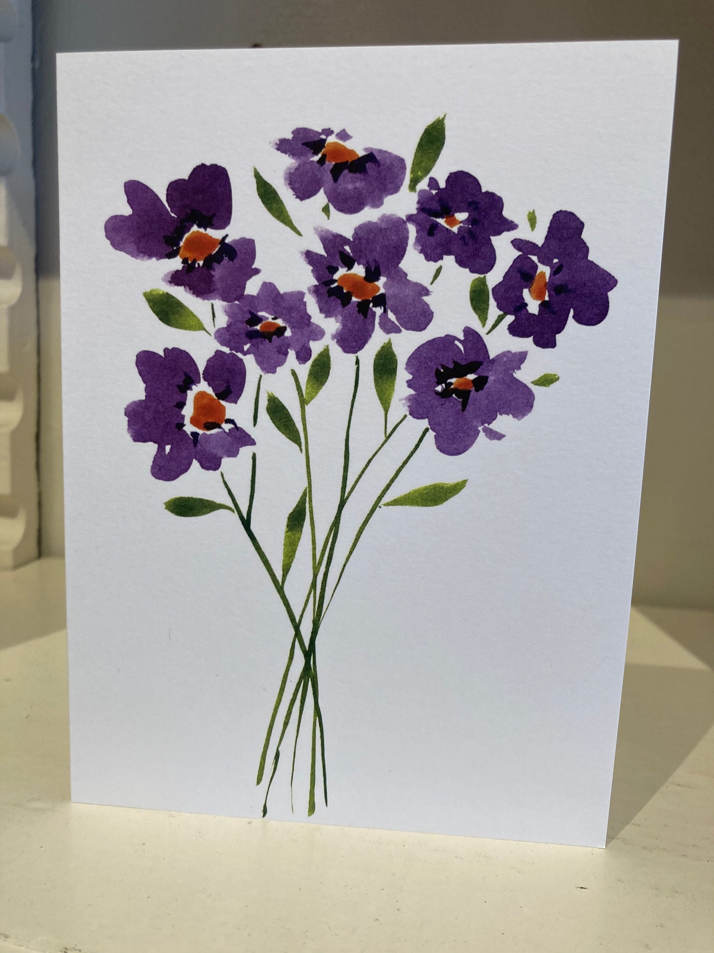 Purple Flowers 5x7 Greeting Card