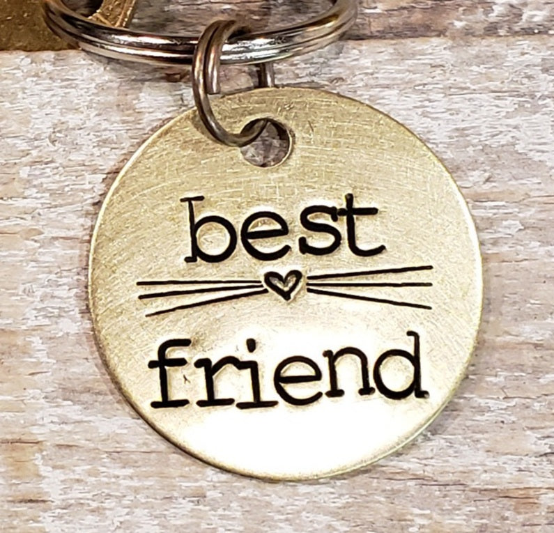 Best Friend - Hand Stamped Brass