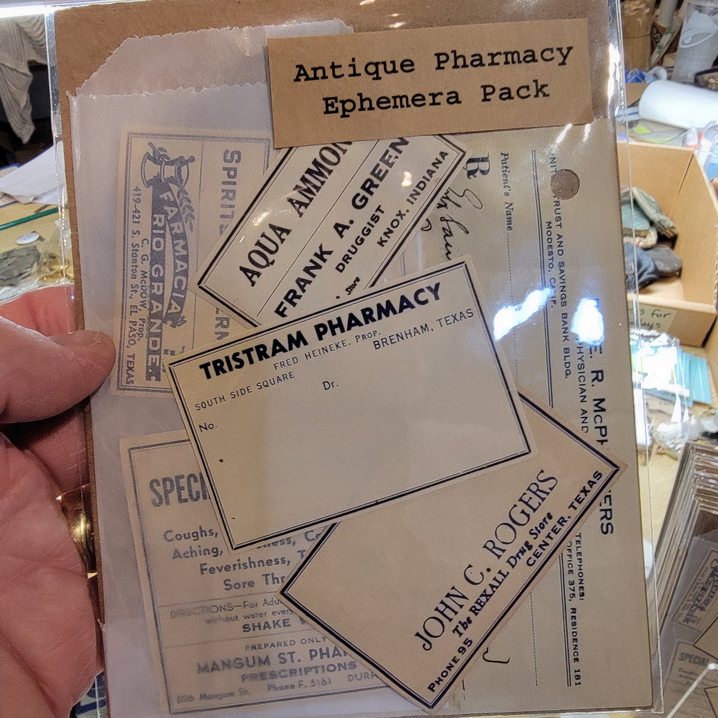 Antique Pharmacy Ephemera Pack