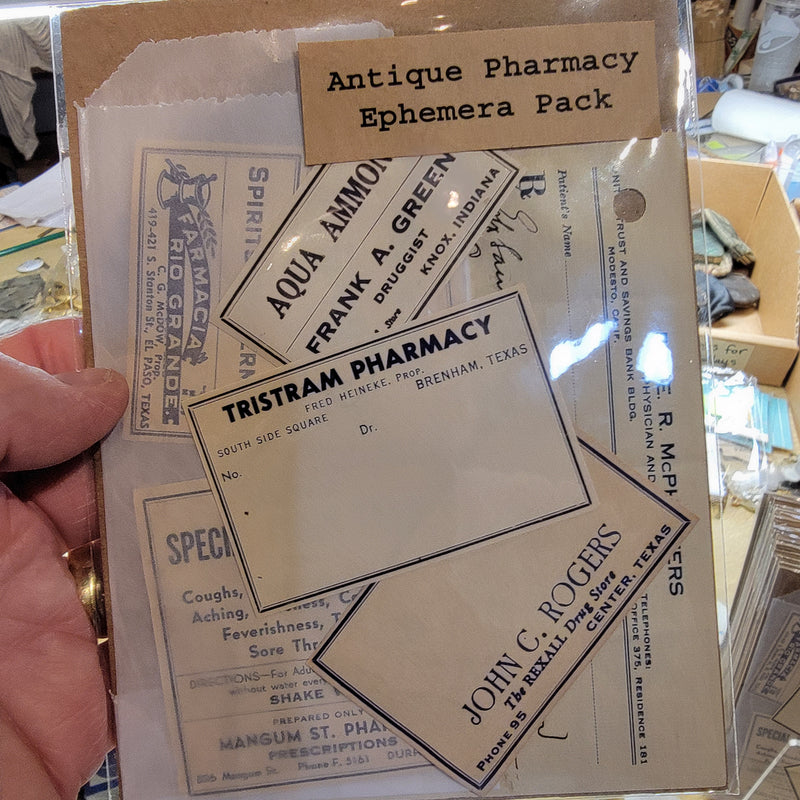 Antique Pharmacy Ephemera Pack