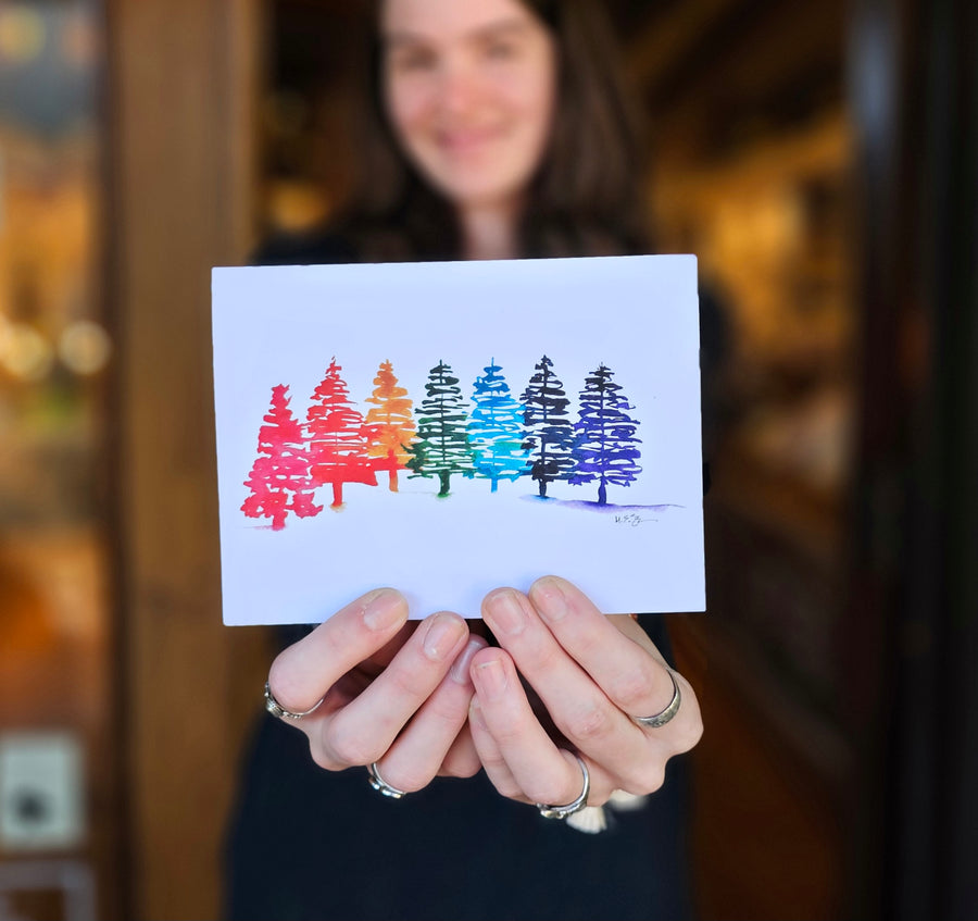Rainbow Trees Greeting Card