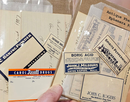 Antique Pharmacy Ephemera Pack