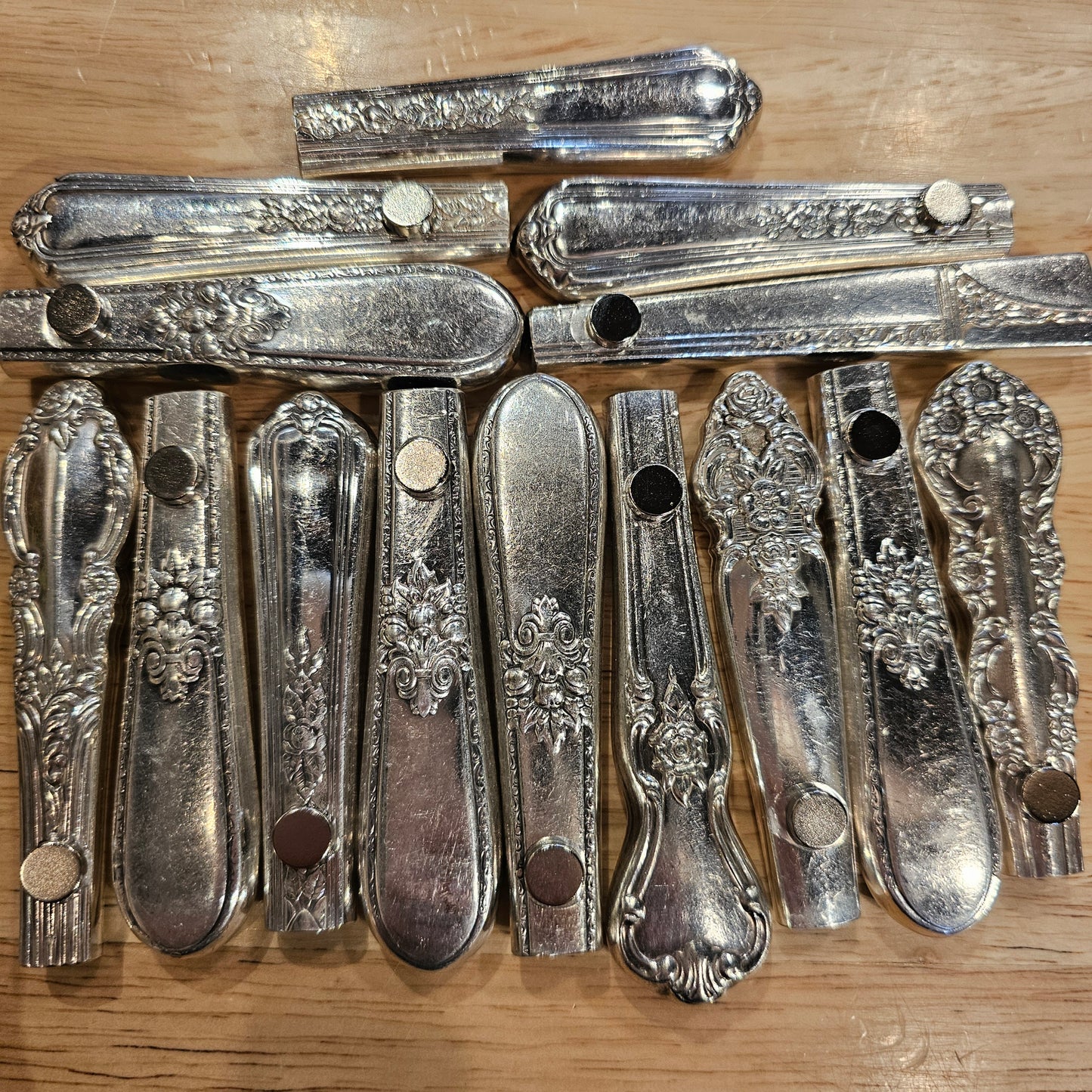 Knife Handle Vase Silverplate