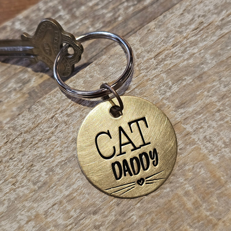 Cat Daddy - Hand Stamped Brass