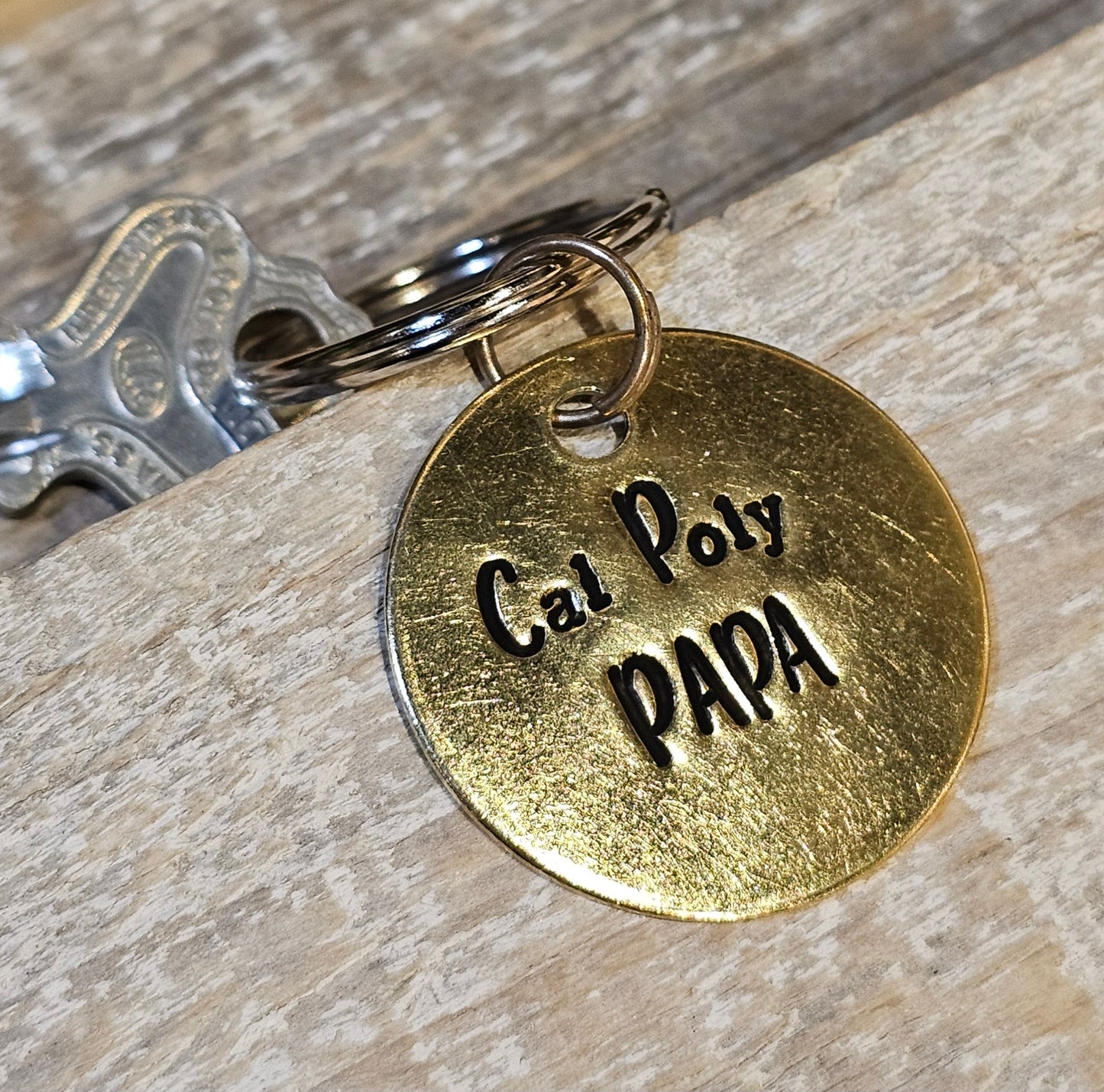 Cal Poly Papa - Hand Stamped Brass