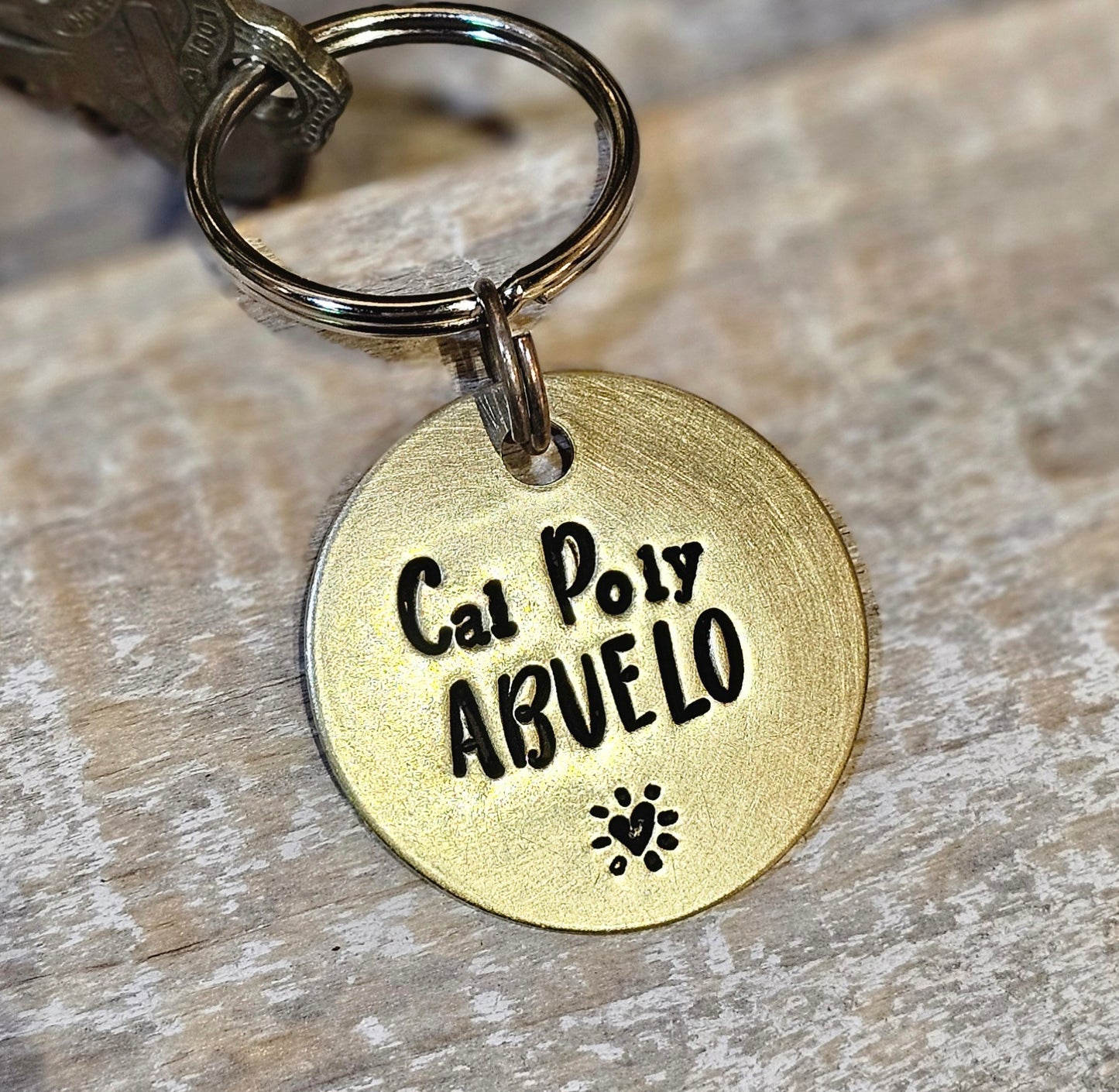 Cal Poly Abuelo - Hand Stamped Brass