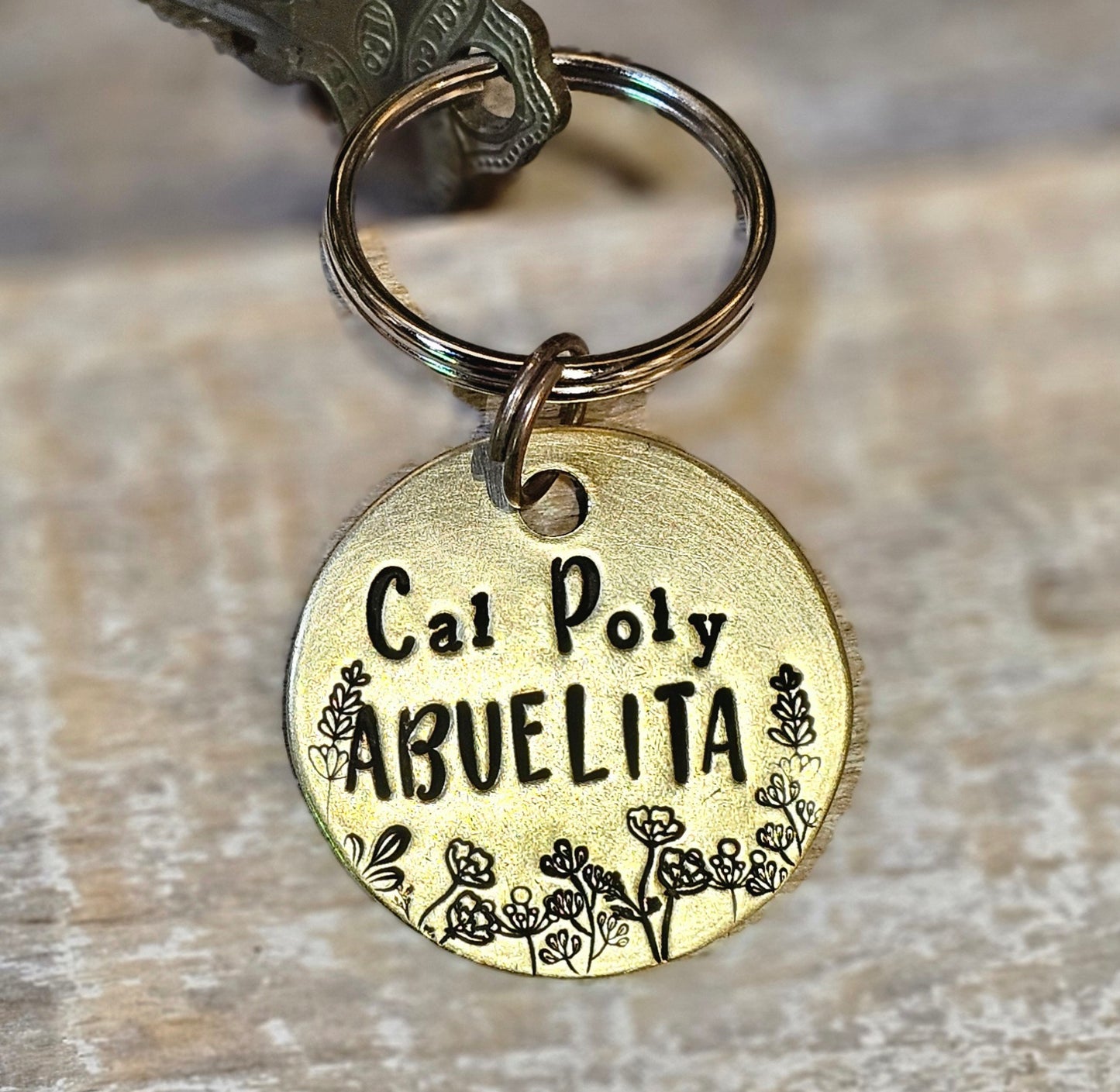 Cal Poly Abuelita - Hand Stamped Brass