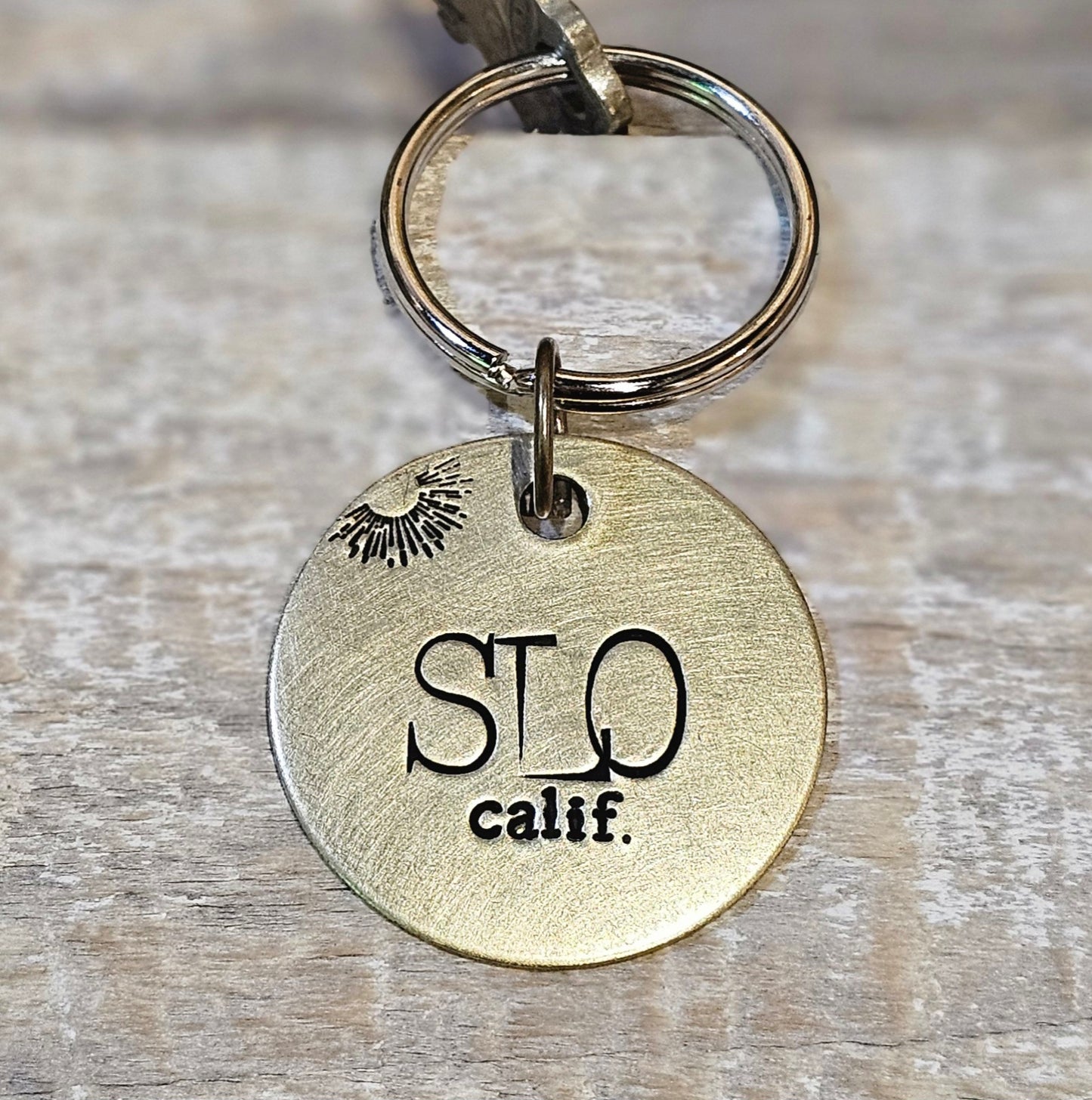 SLO Calif. - Hand Stamped Brass