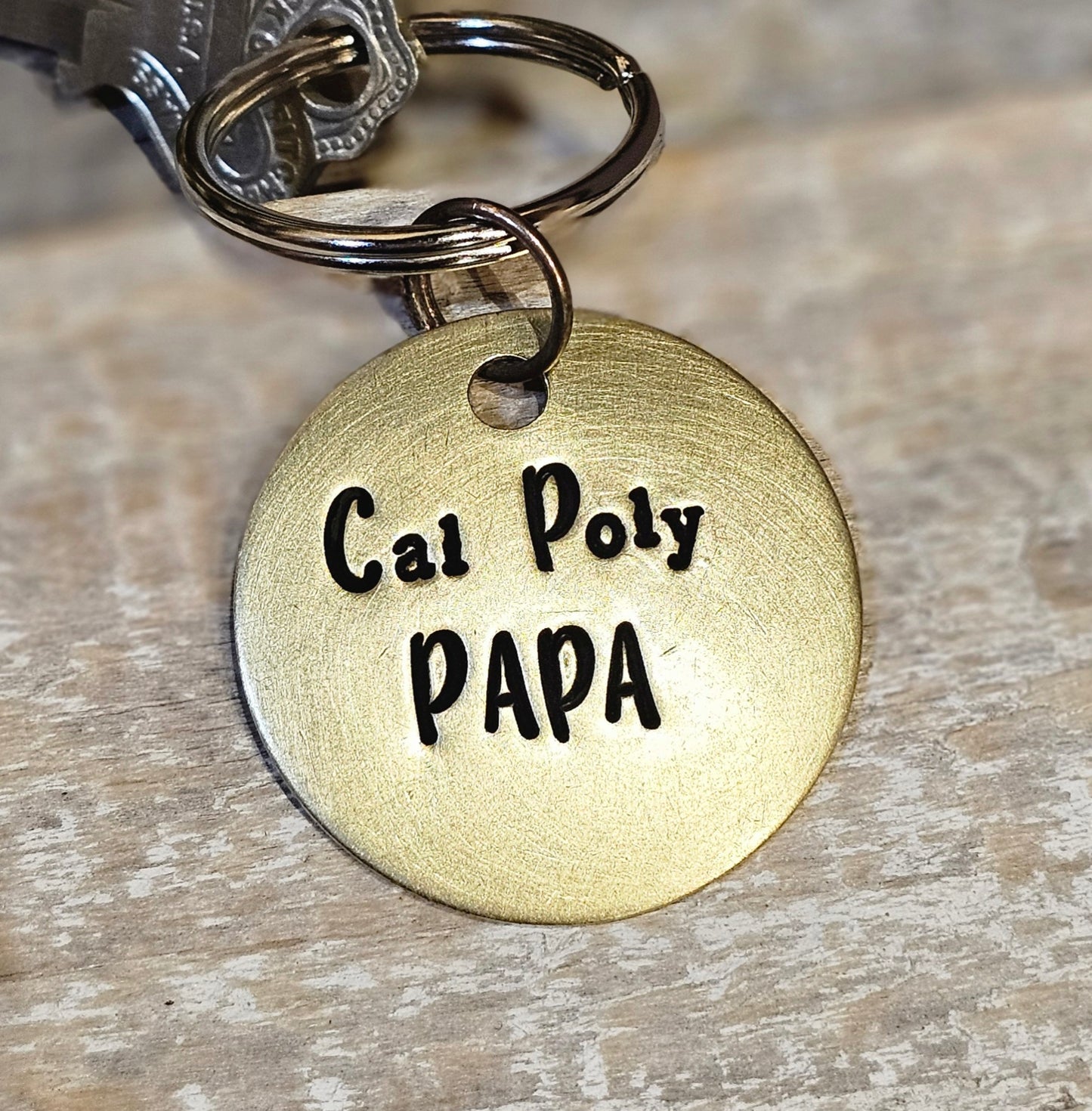 Cal Poly Papa - Hand Stamped Brass