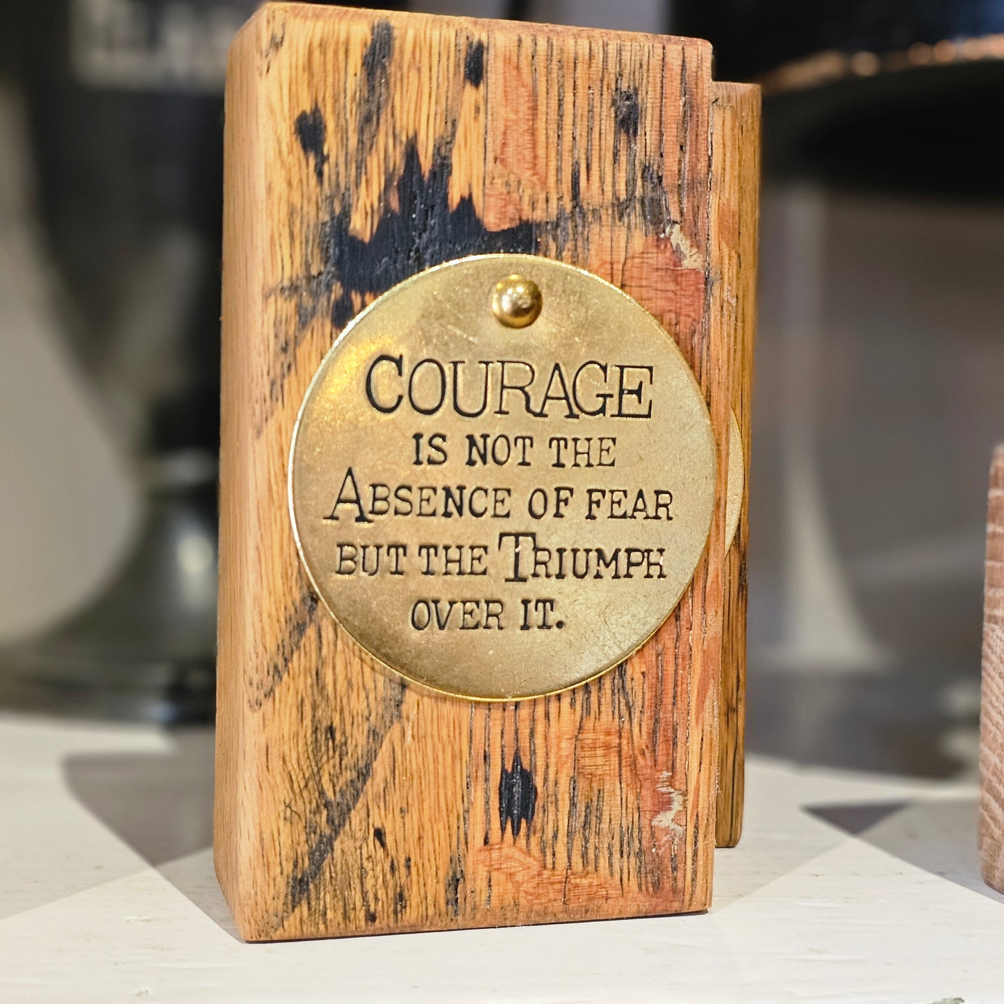 Courage & Triumph Inspirational Quote Block