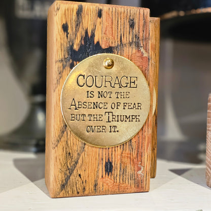 Courage & Triumph Inspirational Quote Block