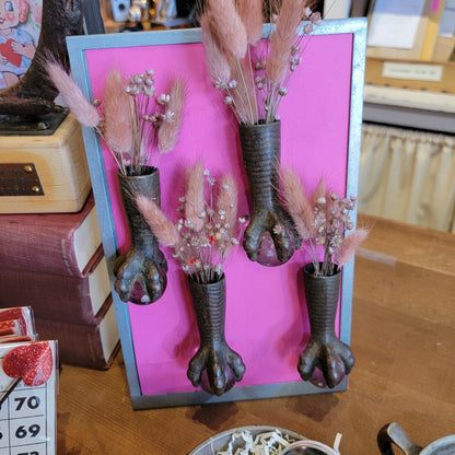 Antique Piano Stool Feet Vase