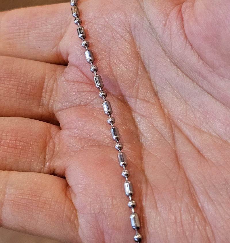 Ball Chain - 30" Stainless Steel ballchain with clasp