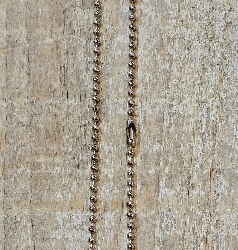 Ball Chain - 30" Nickel plated steel ballchain with clasp