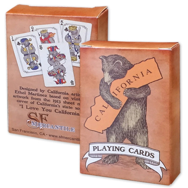 CA Bear Playing Cards