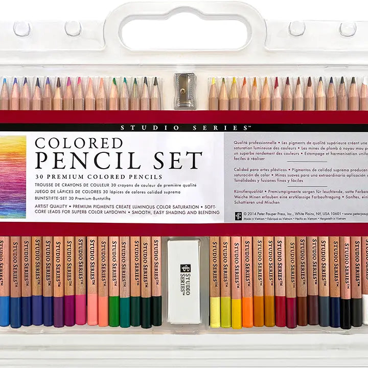Colored Pencil Set of 30 + Eraser and Sharpener