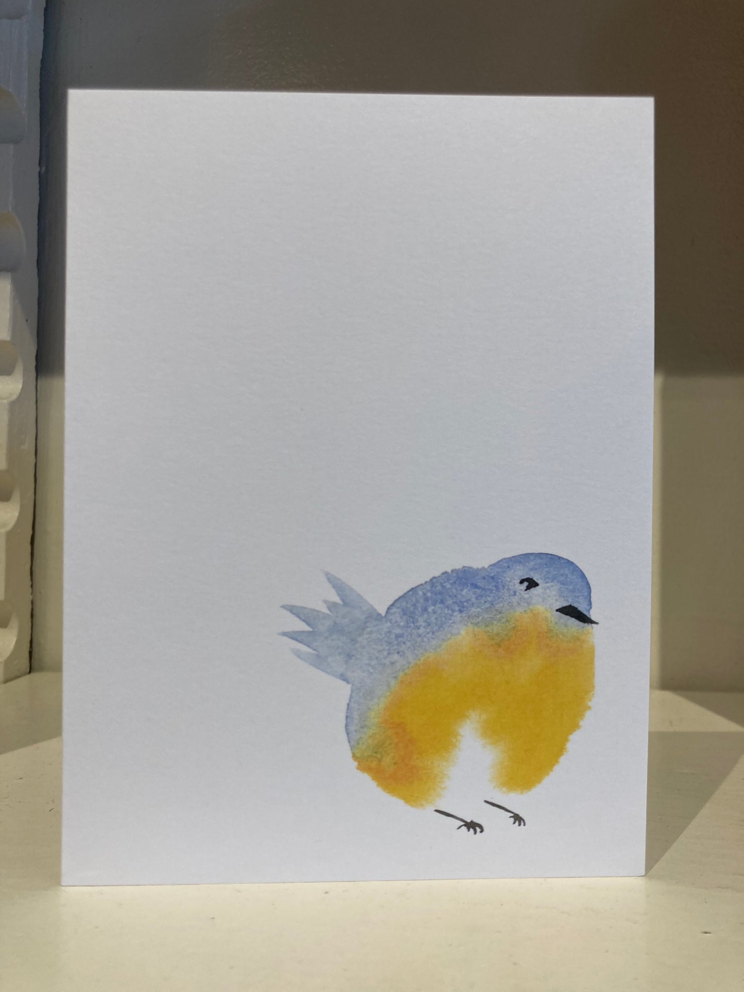 Fluffy Bluebird Greeting Card