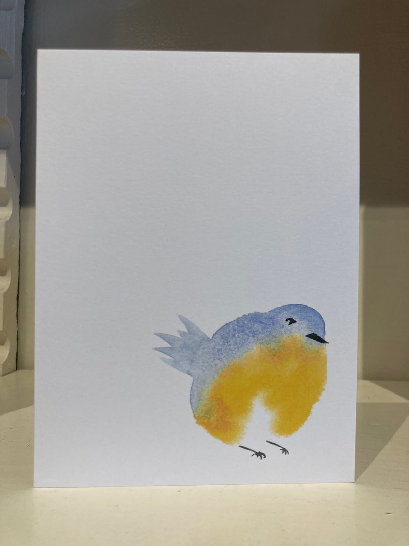 Fluffy Bluebird 8x10 Print
