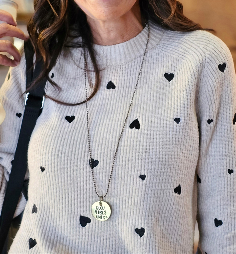 Good Vibes Only - 1.5" Hand Stamped Brass