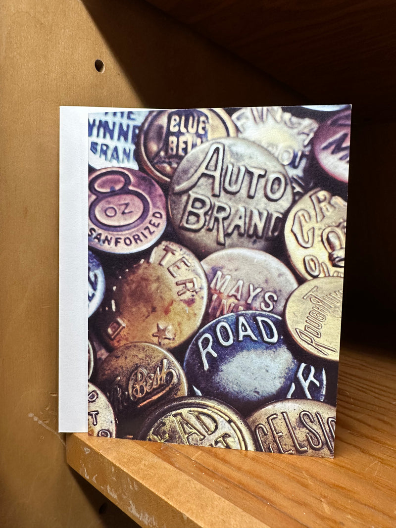 Overall Buttons Texture Greeting Card