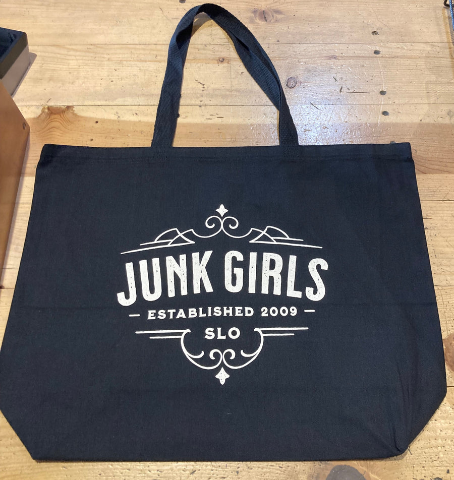 Junk Girls Black Canvas Tote