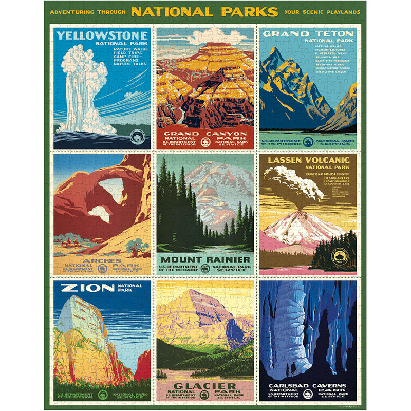 National Park Posters 1000 Piece Puzzle