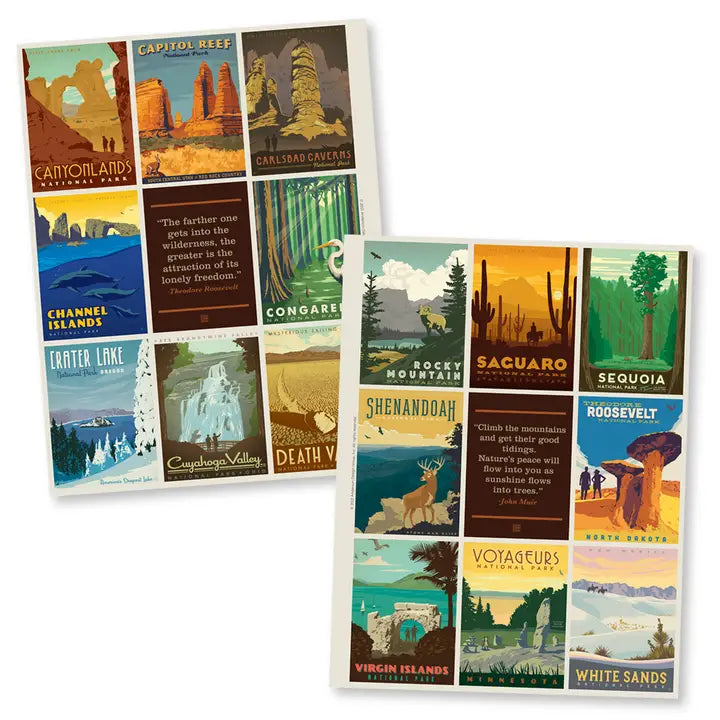 63 Illustrated National Parks Coloring Book