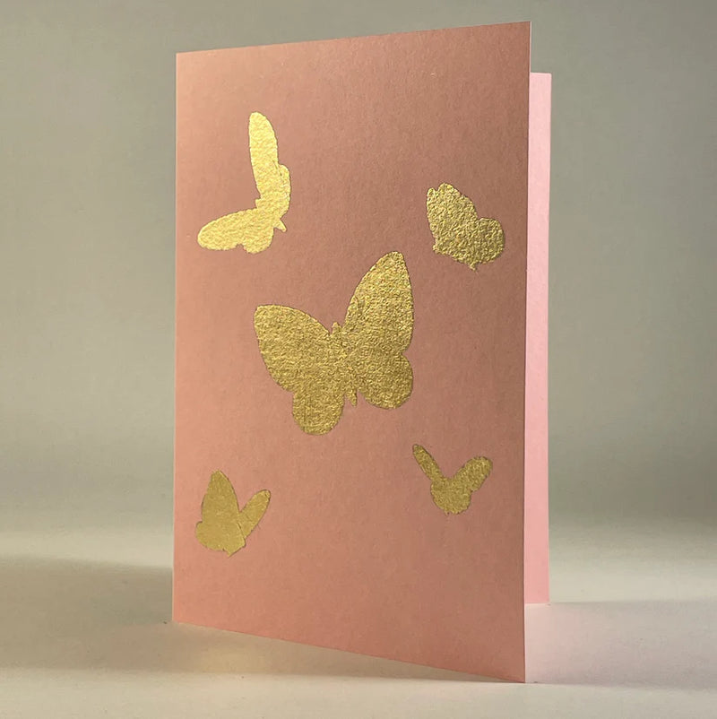 Butterflies Copper Leaf on Pink Lemonade