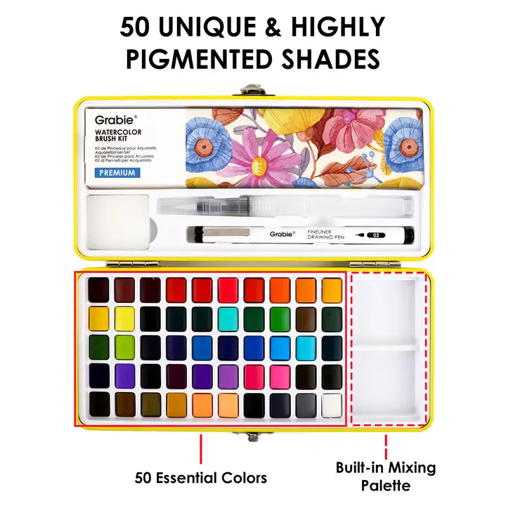 50 All-In-One Watercolor Set