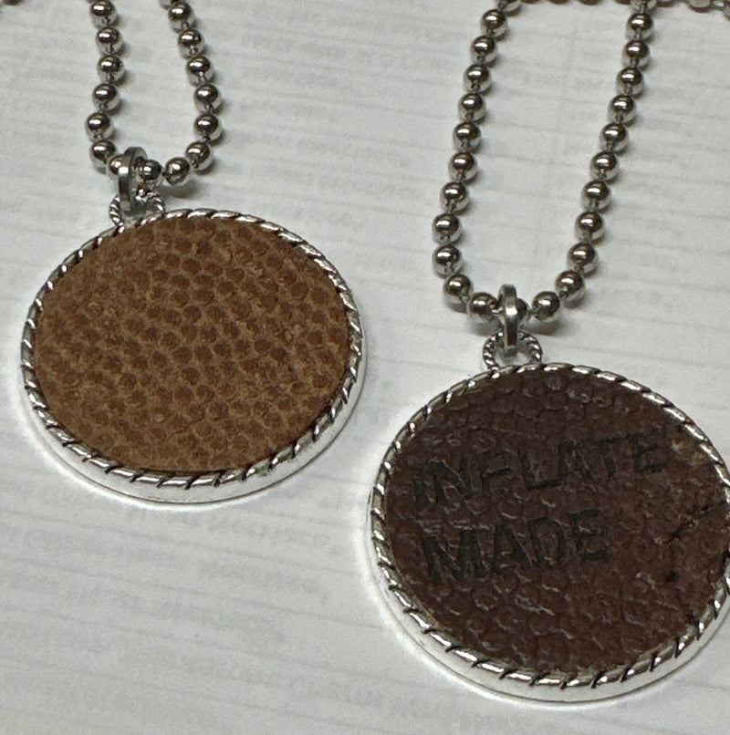 Vintage Football Pendant Necklace Round*