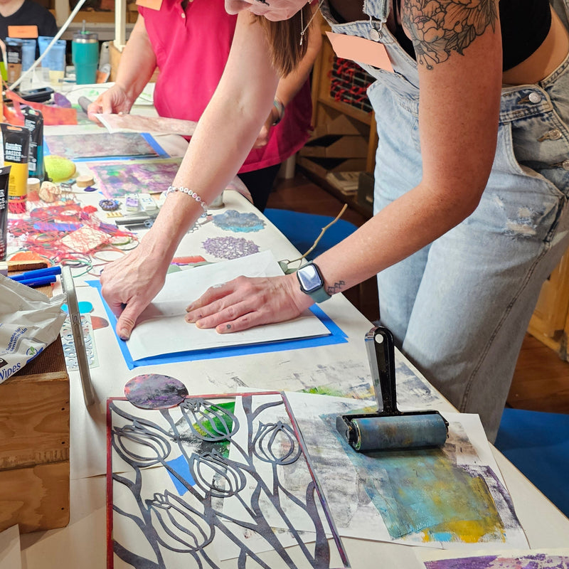 Introduction to Monoprinting Workshop with Melissa
