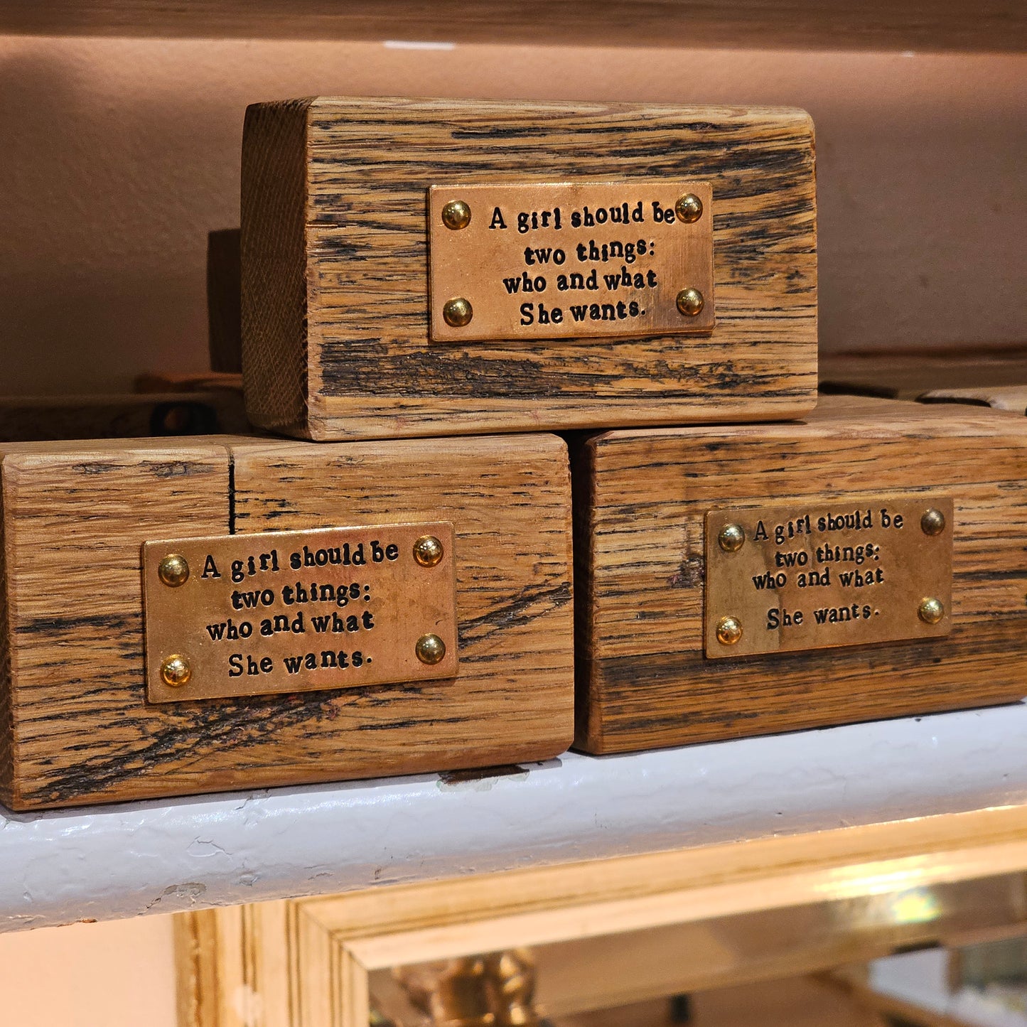 A Girl Should Be Two Things... Inspirational Quote Block