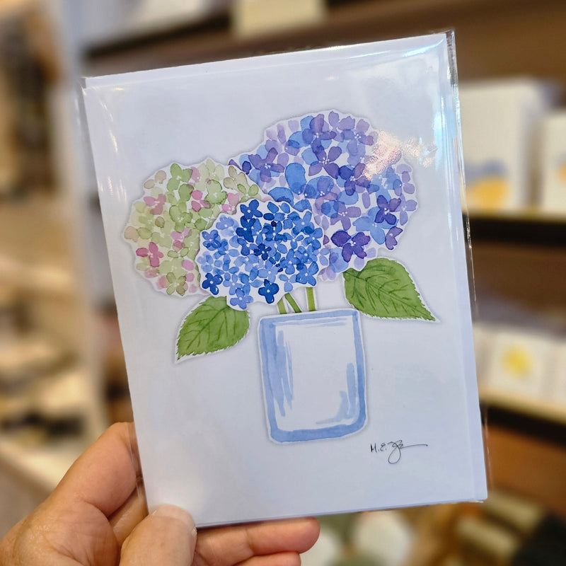 Hydrangea Flowers 4x6 Greeting Card