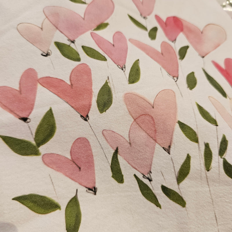 Heart Flowers Tea / Kitchen Towel