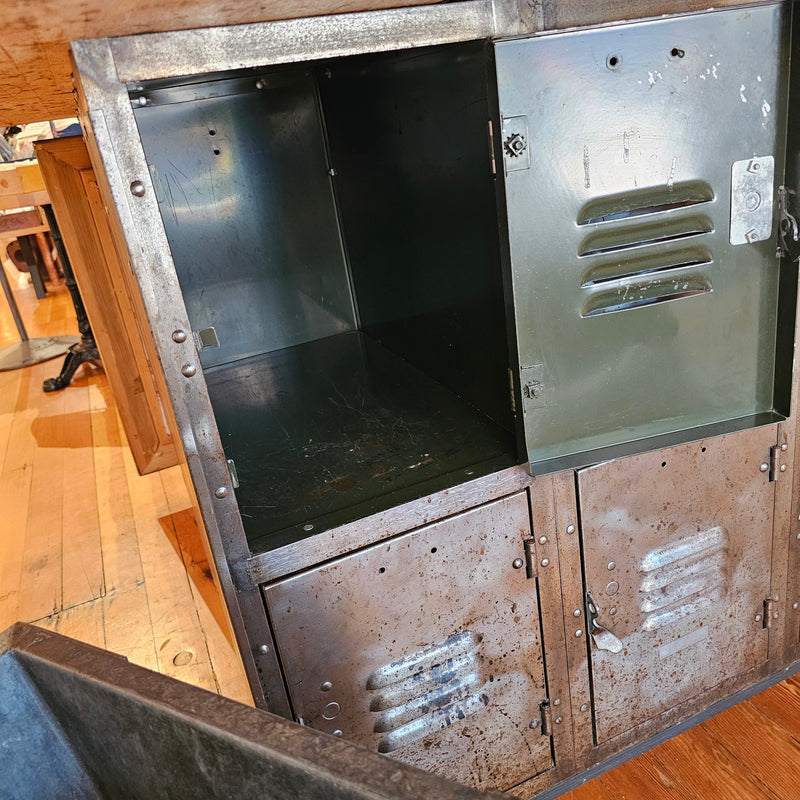 Vintage Locker Butcher Block Island