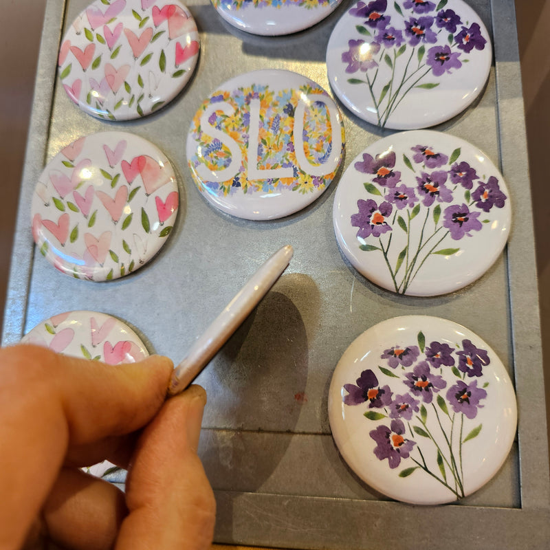 Lg. Floral SLO Magnet