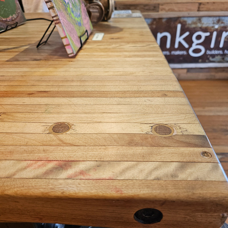 Vintage Locker Butcher Block Island