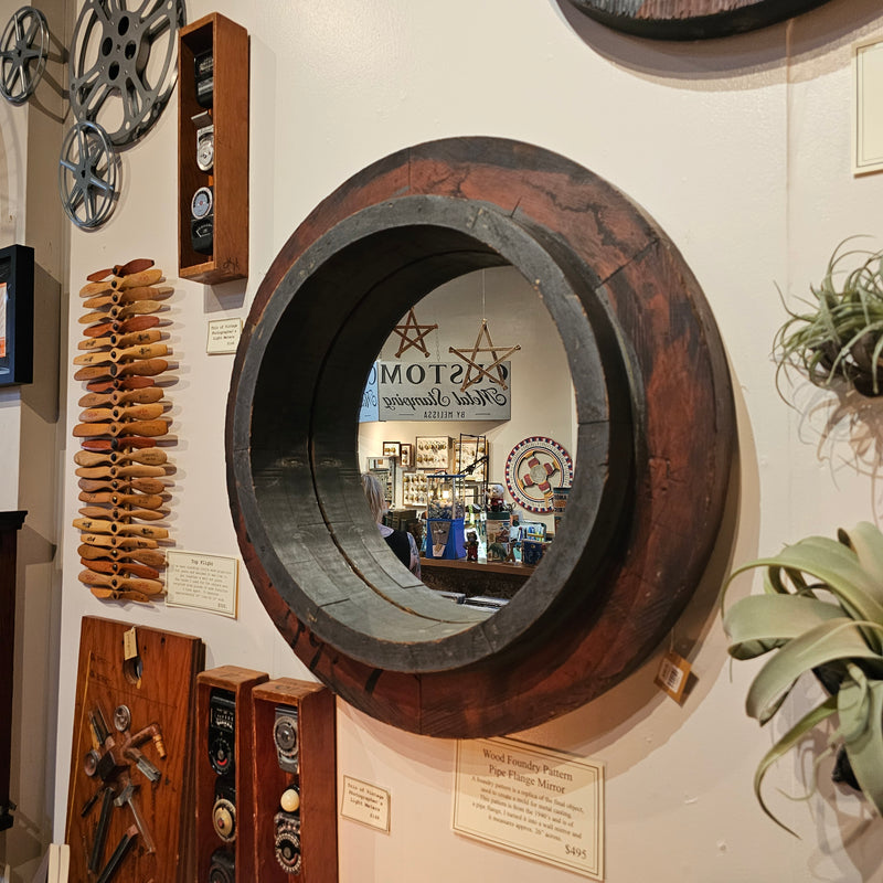 Round Foundry Pattern Mirror-Large