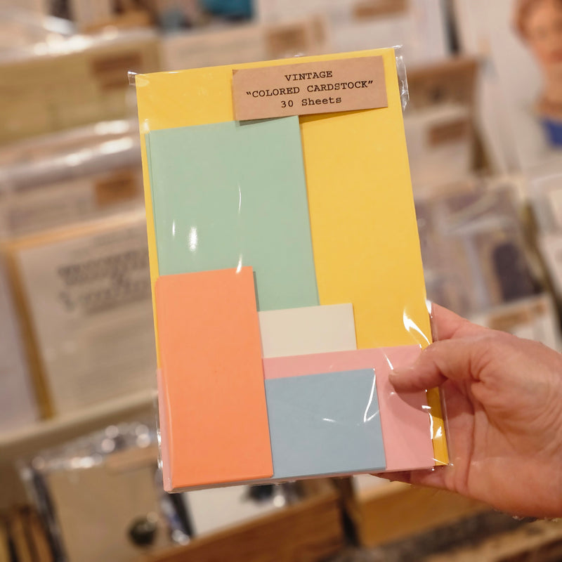 Vintage Colored Card Stock Pack (30 sheets)