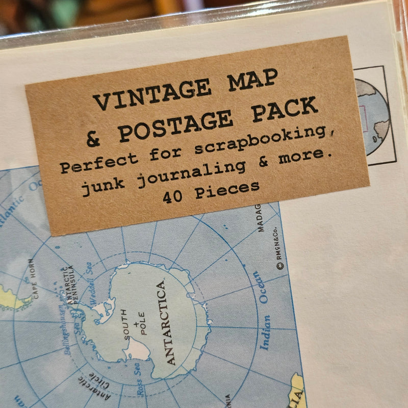 Vintage Map & Postage Pack 32