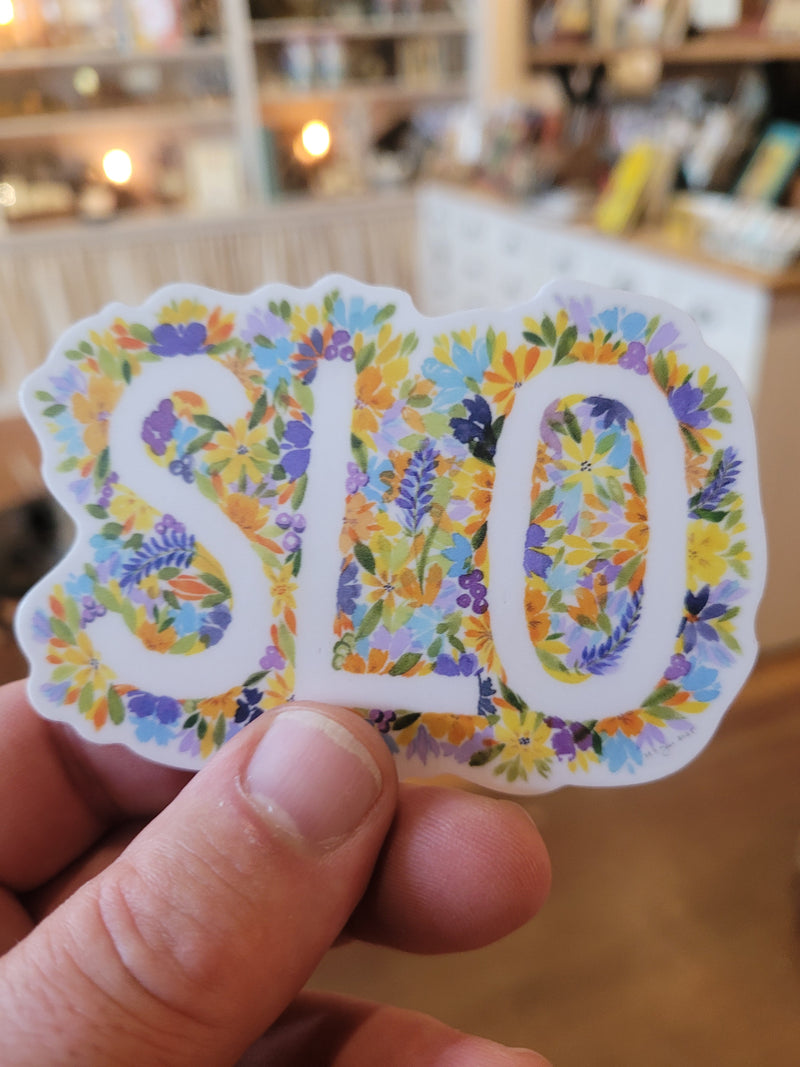 Floral SLO Sticker