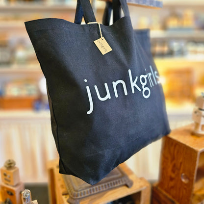 Junk Girls Black Canvas Tote