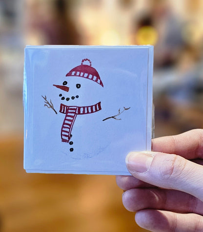 Snowman Holiday Gift Card 3"x 3"